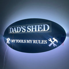 Dad’s Shed LED Mirror with remote | Gifts For Dad | Father’s Day The Crafty Bonobo LED Mirror Sign 15