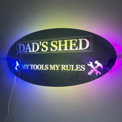 Dad’s Shed LED Mirror with remote | Gifts For Dad | Father’s Day The Crafty Bonobo LED Mirror Sign 14