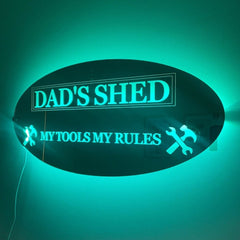 Dad’s Shed LED Mirror with remote | Gifts For Dad | Father’s Day The Crafty Bonobo LED Mirror Sign 11