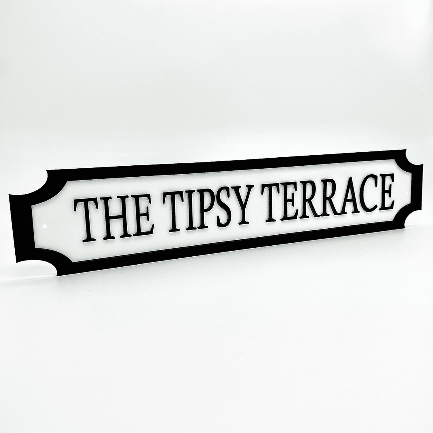 The Tipsy Terrace – Custom 3D Acrylic Street Sign | Personalised Garden Bar Plaque The Crafty Bonobo 1
