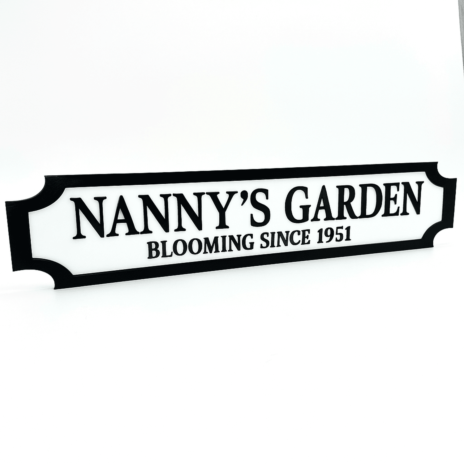 Nanny’s Garden – Custom 3D Acrylic Street Sign | Personalised Garden Plaque The Crafty Bonobo 1
