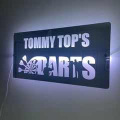 Personalised LED Darts Mirror | Darts Sign