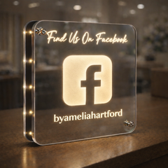 Personalised LED Social Media Plaque ✨ Instagram • Facebook • QR Code Sign