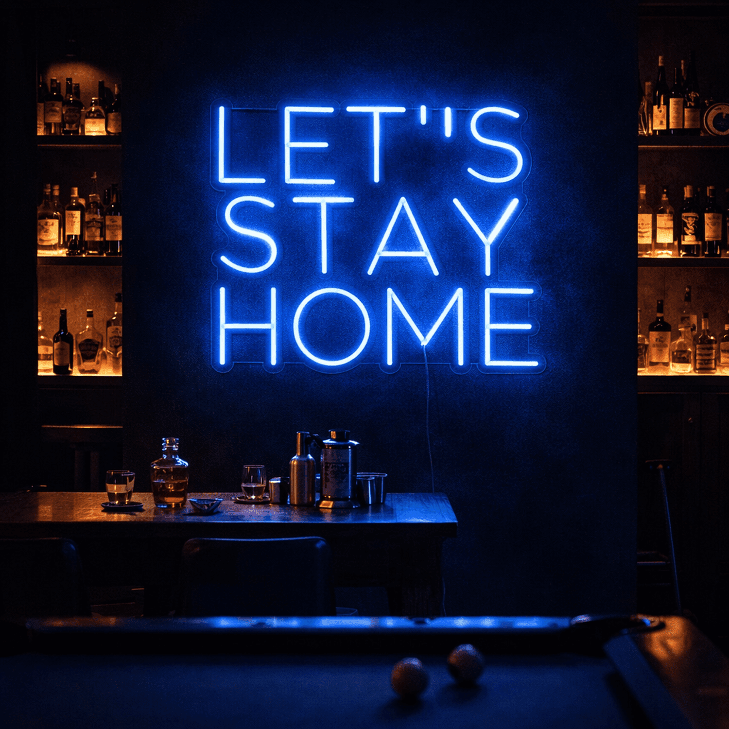 Let's Stay Home Neon Sign The Crafty Bonobo Neon Sign 3