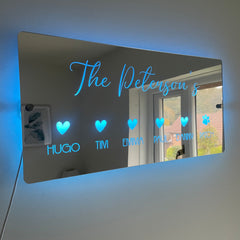 Personalised Family LED Sign with remote | Light-Up Sign