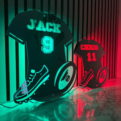 Personalised LED Rugby Shirt Mirror – Custom Decor for Young Rugby Fans The Crafty Bonobo LED Mirror Sign 3