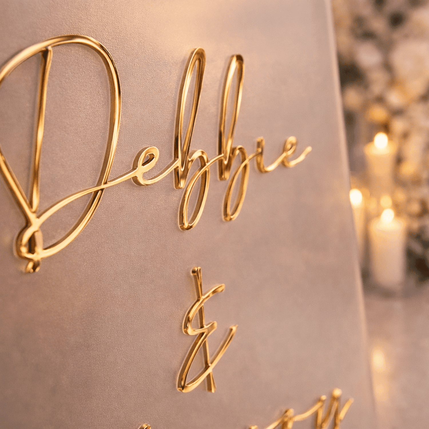 Luxury Frosted Welcome Wedding Sign | Mirror Wedding Decor C The Crafty Bonobo Wedding Decor 7