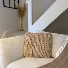 Luxury Handmade Chunky Knit Blanket & Pillows – Premium Cosy Home Comforts