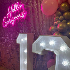 Hello Gorgeous Neon Sign The Crafty Bonobo Neon Sign 10
