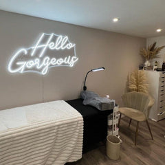 Hello Gorgeous Neon Sign The Crafty Bonobo Neon Sign 9