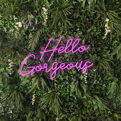 Hello Gorgeous Neon Sign The Crafty Bonobo Neon Sign 4