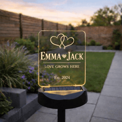 Personalised Solar Garden Sign – Valentine’s & Anniversary Gift The Crafty Bonobo 1