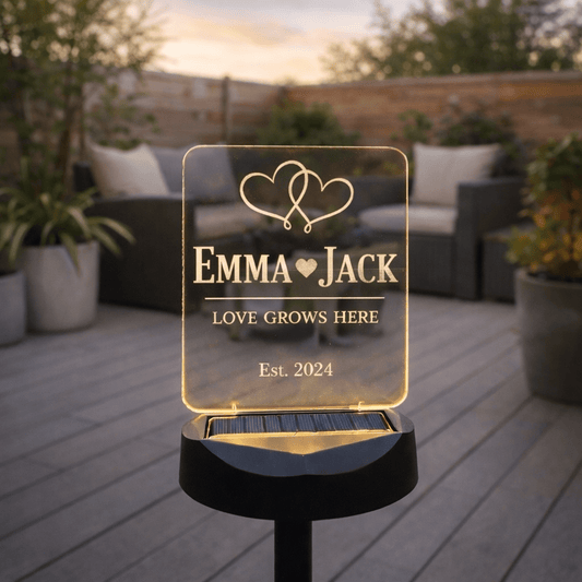 Personalised Solar Garden Sign – Valentine’s & Anniversary Gift The Crafty Bonobo 2