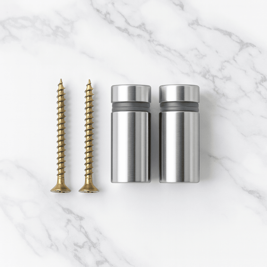 Stainless Steel Standoff Fixings Set of 2 – With Screws The Crafty Bonobo 1