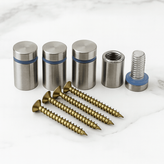 Stainless Steel Standoff Fixings Set of 4 – With Screws The Crafty Bonobo 1