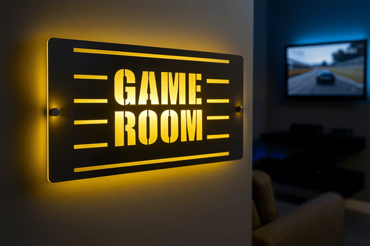 Game Room LED Mirror with remote | LED Gaming Light Sign | Gaming Decor The Crafty Bonobo LED Mirror Sign 1