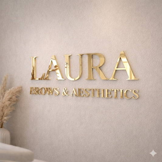 Personalised Business Logo Sign - Salon | Aesthetics | Brows | Lashes