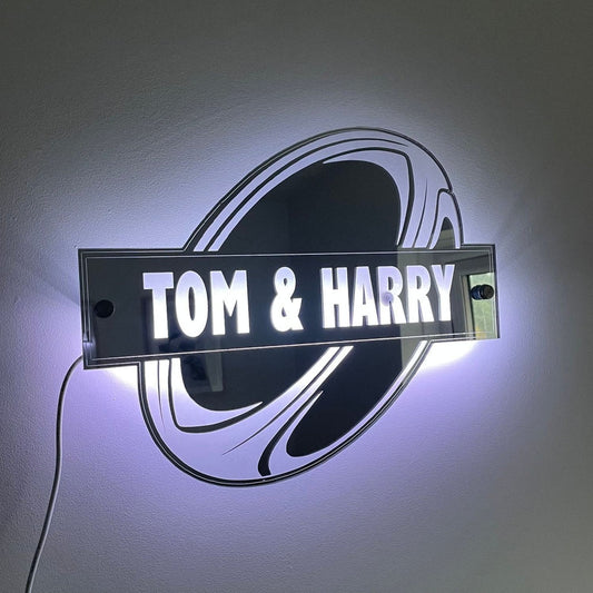 LED Rugby Name Mirror The Crafty Bonobo LED Mirror Sign 1