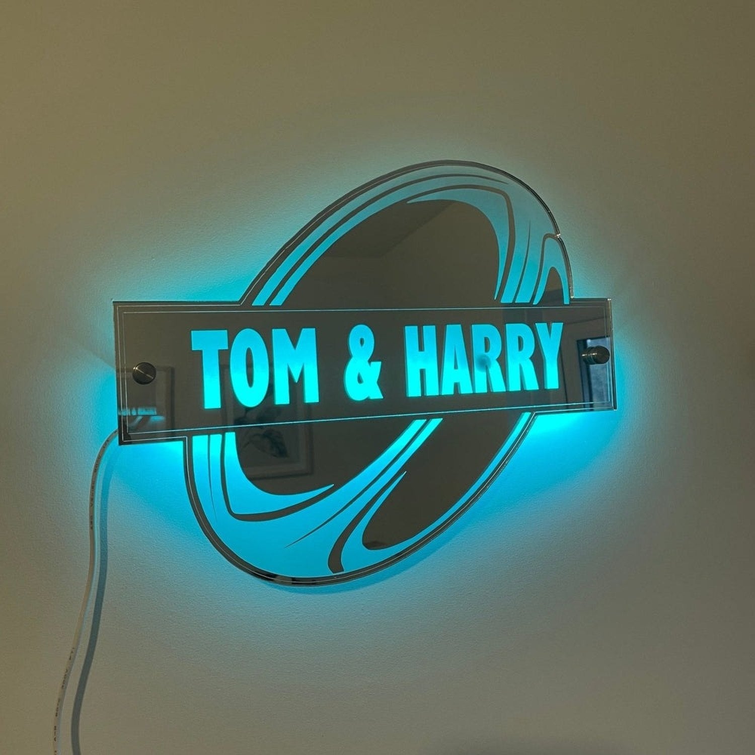 LED Rugby Name Mirror The Crafty Bonobo LED Mirror Sign 5