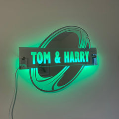 LED Rugby Name Mirror The Crafty Bonobo LED Mirror Sign 6