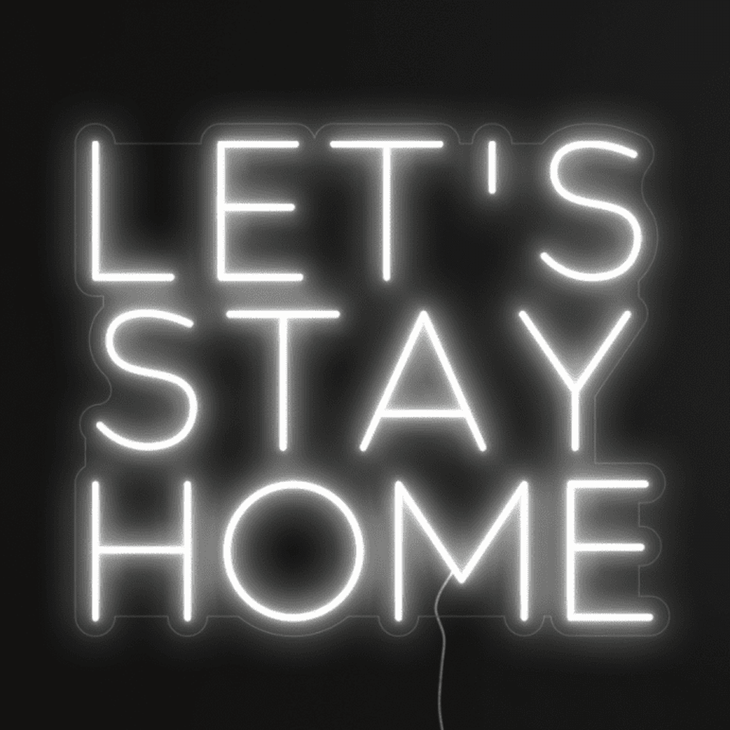 Let's Stay Home Neon Sign The Crafty Bonobo Neon Sign 8