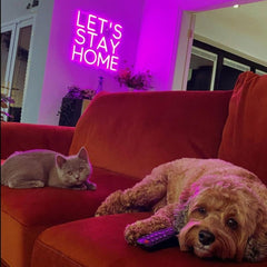Let's Stay Home Neon Sign The Crafty Bonobo Neon Sign 3