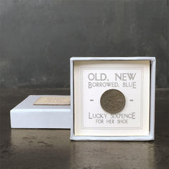 🩵 Lucky Sixpence – Old, New, Borrowed, Blue Wedding Keepsake Gift Box The Crafty Bonobo 2