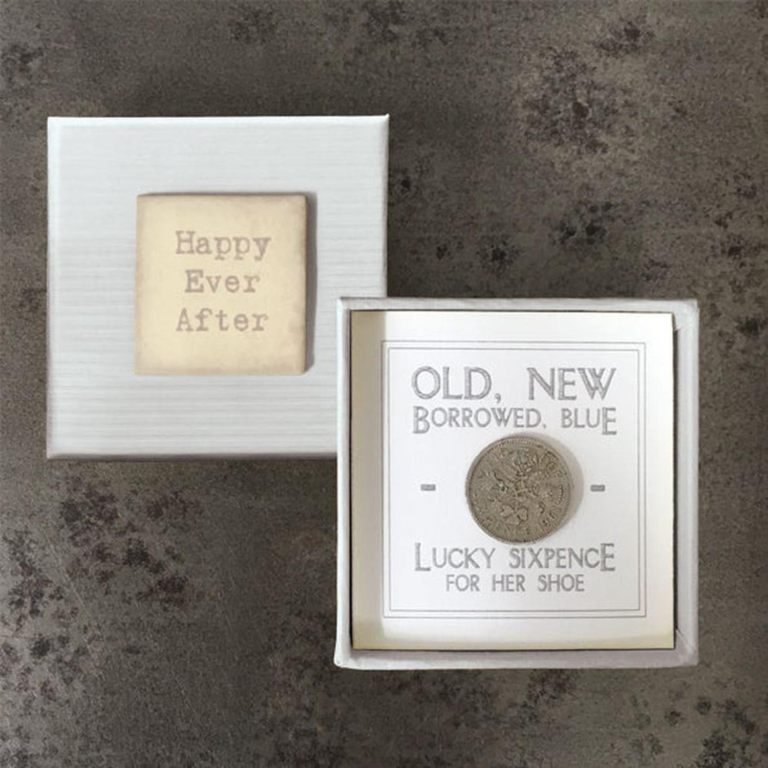 🩵 Lucky Sixpence – Old, New, Borrowed, Blue Wedding Keepsake Gift Box The Crafty Bonobo 3
