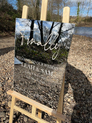 Luxury Welcome Wedding Sign | Mirror Wedding Decor The Crafty Bonobo Wedding Decor 1