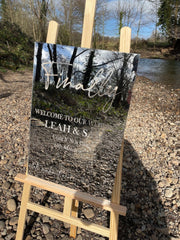 Luxury Welcome Wedding Sign | Mirror Wedding Decor The Crafty Bonobo Wedding Decor 2