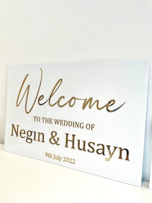 Luxury Welcome Wedding Sign | Wedding Decor The Crafty Bonobo Wedding Decor 1