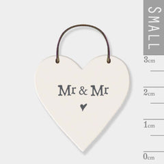 🤍 Mini Mr & Mr Wooden Hanging Heart The Crafty Bonobo The Crafty Bonobo 