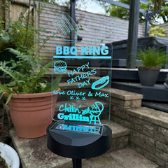 🔥 Personalised BBQ King Solar Light – Father’s Day Garden Gift The Crafty Bonobo 4