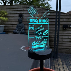 🔥 Personalised BBQ King Solar Light – Father’s Day Garden Gift The Crafty Bonobo 3