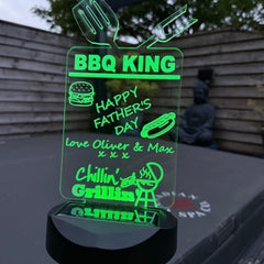 🔥 Personalised BBQ King Solar Light – Father’s Day Garden Gift The Crafty Bonobo 2