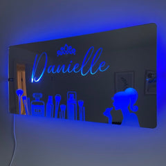 Personalised Beauty LED Vanity Mirror Sign - Custom Name Light with Makeup Theme The Crafty Bonobo LED Mirror Sign 9
