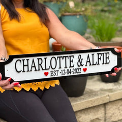 Personalised Couple Street Sign – MR & MRS – Custom Wedding & Anniversary Gift The Crafty Bonobo Street Sign 9