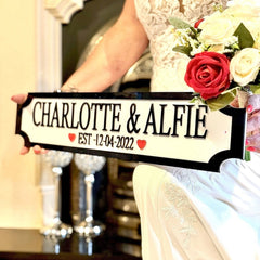 Personalised Couple Street Sign – MR & MRS – Custom Wedding & Anniversary Gift The Crafty Bonobo Street Sign 6