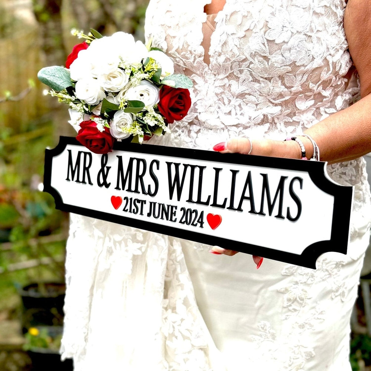 Personalised Couple Street Sign – MR & MRS – Custom Wedding & Anniversary Gift The Crafty Bonobo Street Sign 1