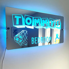 Personalised Football Name Mirror | LED Light Sign The Crafty Bonobo LED Mirror Sign 4
