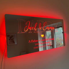 Personalised LED Daddy Mirror | Gifts For Dad | Father’s Day The Crafty Bonobo LED Mirror Sign 2