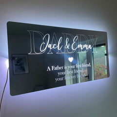 Personalised LED Daddy Mirror | Gifts For Dad | Father’s Day The Crafty Bonobo LED Mirror Sign 1