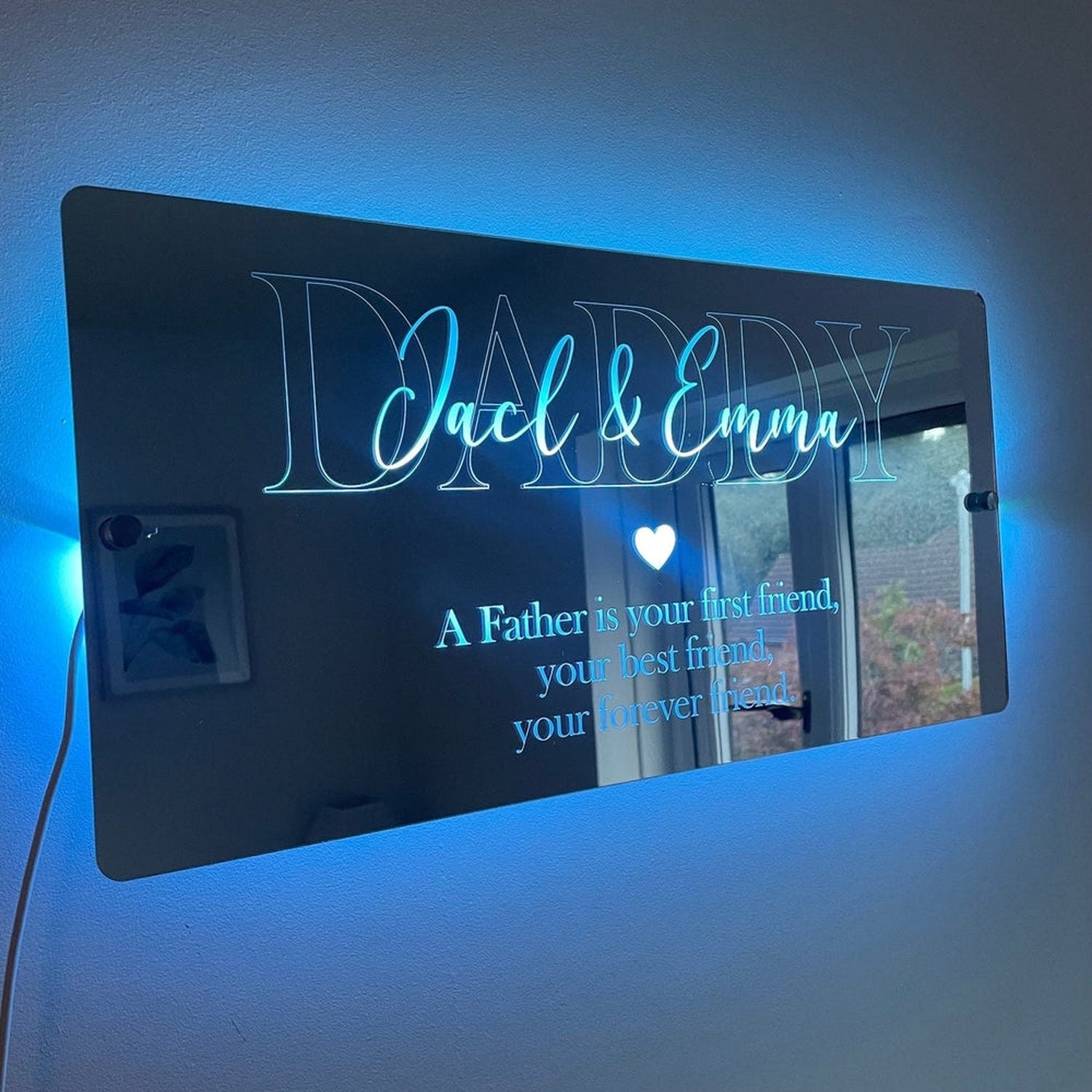 Personalised LED Daddy Mirror | Gifts For Dad | Father’s Day The Crafty Bonobo LED Mirror Sign 14