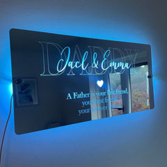 Personalised LED Daddy Mirror | Gifts For Dad | Father’s Day The Crafty Bonobo LED Mirror Sign 14