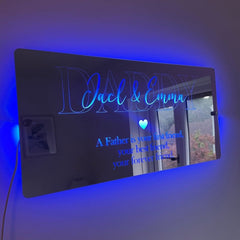 Personalised LED Daddy Mirror | Gifts For Dad | Father’s Day The Crafty Bonobo LED Mirror Sign 3