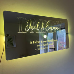 Personalised LED Daddy Mirror | Gifts For Dad | Father’s Day The Crafty Bonobo LED Mirror Sign 6