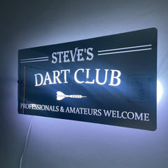 Personalised LED Dart Club Mirror with remote | Darts Sign The Crafty Bonobo LED Mirror Sign 10