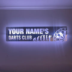 Personalised LED Darts Club Sign 🎯 | Darts Decor The Crafty Bonobo The Crafty Bonobo LED Mirror Sign