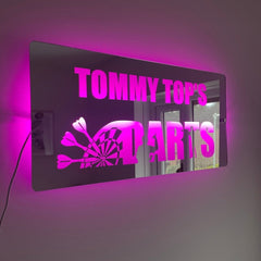 Personalised LED Darts Mirror | Darts Sign The Crafty Bonobo LED Mirror Sign 5