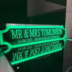 Personalised LED Hanging Sign | Illuminated Street Sign | Light-Up Wedding Gift Plaque The Crafty Bonobo Street Sign 6